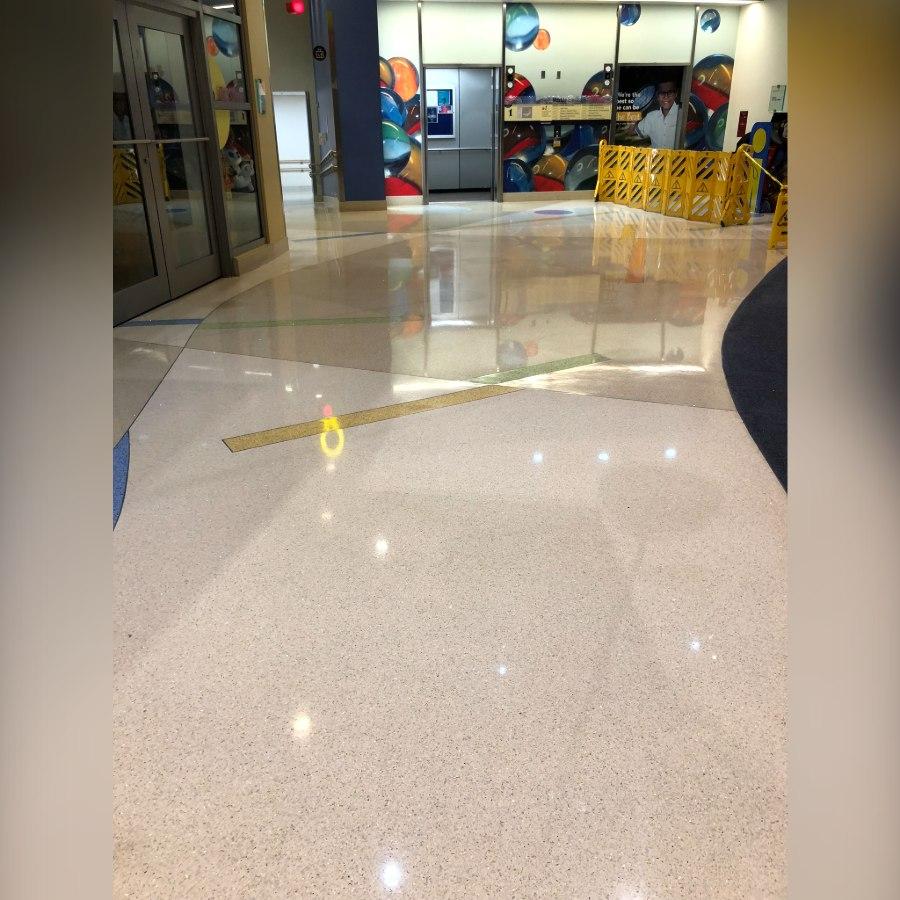 Terrazzo restoration at a hospital facility in Charlotte, NC